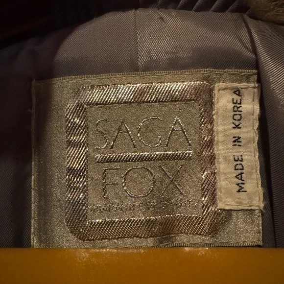 Saga Fur Gray and Brown Fox Jacket - Picture 5 of 8